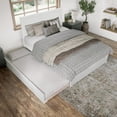 thumbnail image 4 of AFI Canyon White Wood Platform Bed with Matching Footboard & TXL Trundle, Queen, 4 of 16