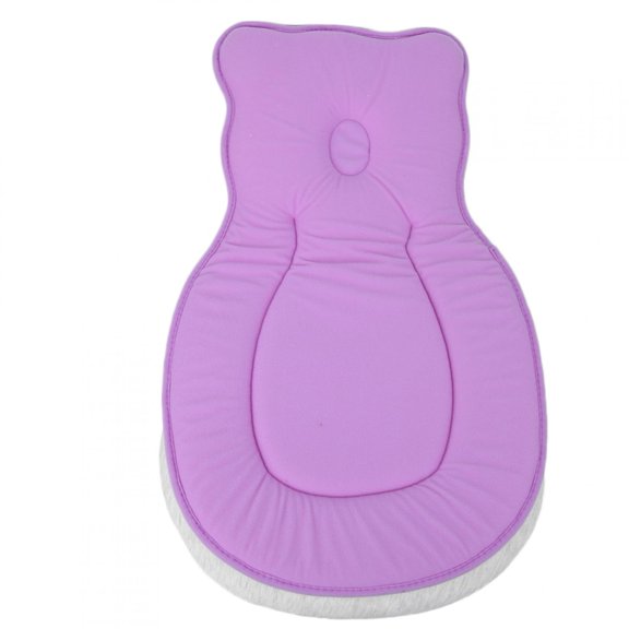 Nido de cuna para bebé, colchón portátil para bebé, cama con memoria, cabeza antiplana, almohada correcta para recién nacido, color morado