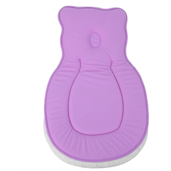 Nido de cuna para bebé, colchón portátil para bebé, cama con memoria, cabeza antiplana, almohada correcta para recién nacido, color morado