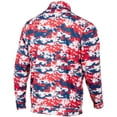 thumbnail image 3 of Men's Red Texas Rangers Digital Camo Performance Quarter-Zip Pullover Jacket, 3 of 3