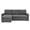 Gray|91 in, variant on Aukfa 86" L-Shaped Convertible Sectional Sleeper Sofa Bed with USB & Cup Holders Console, Storage Chaise for Living Room, Chenille, Black Gray