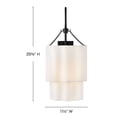 thumbnail image 4 of 47730BK Hinkley Lighting Gwen - 12W 1 LED Large Wall Sconce-25.75 Inch Tall and 11.5 Inch Wide-Black Finish, 4 of 9