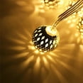 Qedertek Solar String Lights 11ft 10 LED Moroccan Ball Fairy Globe