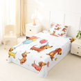 thumbnail image 5 of Homewish Dachshund Animal Twin Sheets,Colorful Balloon Heart Bedding,3-Piece,1 Fitted Sheet and 1 Pillowcase, 5 of 6
