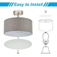 thumbnail image 6 of Uxcell Lampshade Diffuser 3 Pack 13.5" Diameter with 3/8" Center Hole Round Diffuser Fits 14-16" Openings, Frosted White, 6 of 6