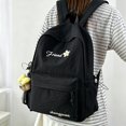 thumbnail image 2 of Floral Embroidery Backpack 17 In Large Capacity Nylon Lightweight Daypack, Multi-Pocket Casual Rucksack for Campus,, 2 of 7