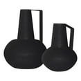 thumbnail image 3 of Renwil Monarda Modern Iron Metal Decorative Vase in Black (Set of 2), 3 of 5