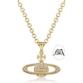 thumbnail image 1 of LAICAIW Collier Saturne Cristal Strass Collier Saturne, Collier Ras-du-Cou Perle pour Femmes Collier Planète Est des Cadeaux Parfaits pour Femmes Filles, 1 of 6