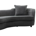 thumbnail image 2 of Palisade Sofa in Grey Velvet with Brown Wood Legs, 2 of 4