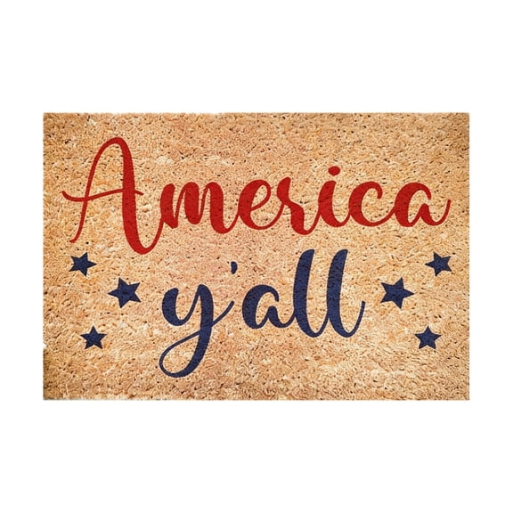A Patriotic Non Slip Doormat With Independence Day Pattern Entrance Rug 40X60Cm