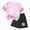 C31-Pink, variant on Caqnni 4-5 Years Girl Summer Clothes 2Pc Set Toddler Girl Clothes Floral Printed Top And Shorts Outfits 2Pcs Little Girls Clothing Set