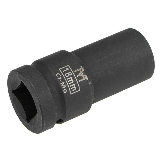 Unique Bargains 3/4' Drive by 18mm Deep Impact Socket, 6-Point, Cr-Mo Alloy Steel, Metric