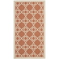 thumbnail image 5 of SAFAVIEH Courtyard Carol Geometric Indoor/Outdoor Area Rug, 5'3" x 5'3" Round, Terracotta/Beige, 5 of 10