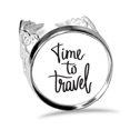 thumbnail image 1 of Tiempo de viajar. Anillo de compromiso de boda de amor ajustable Unbranded M, 1 of 3