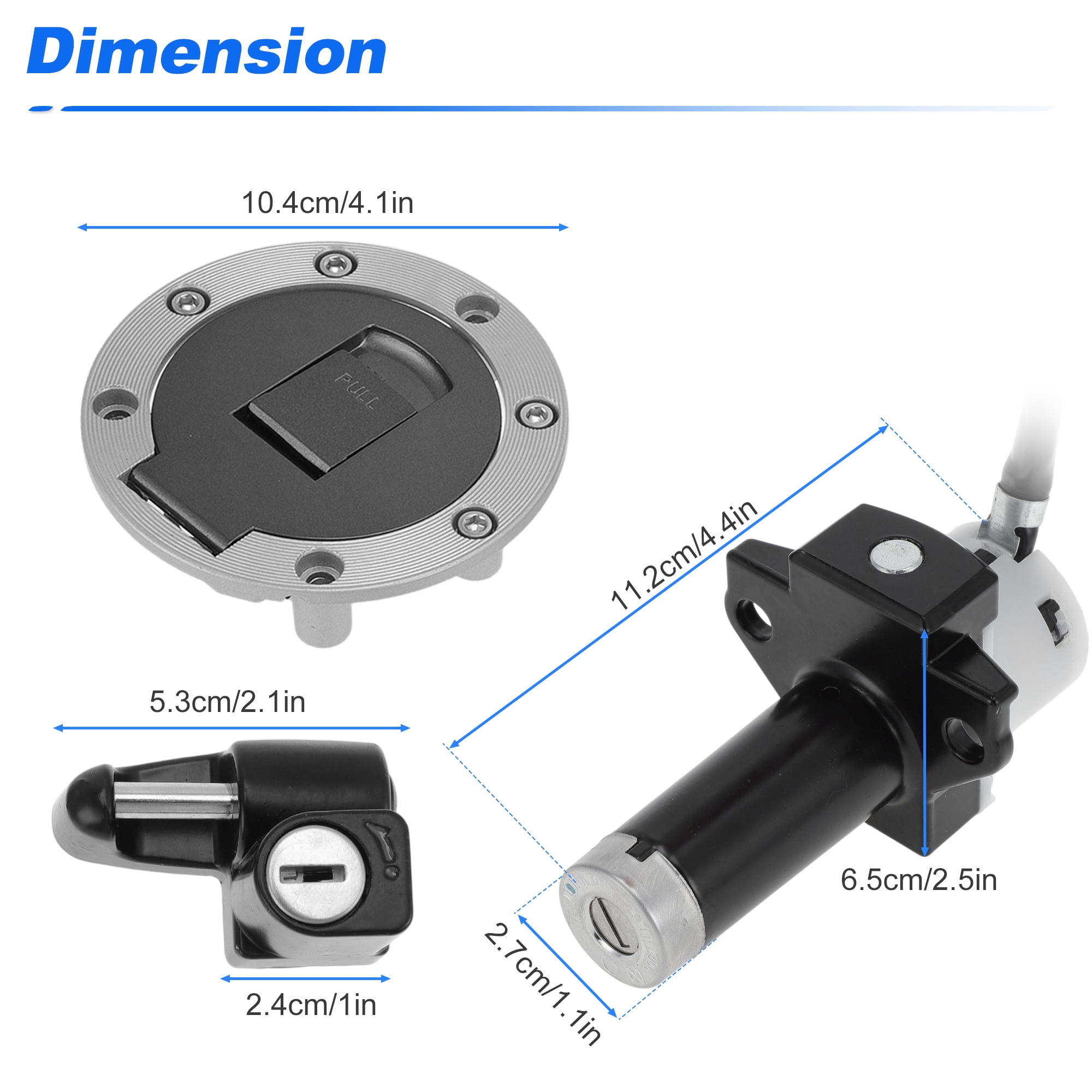 Unique Bargains Motorcycle Ignition Switch for Hawk 250 and TBR7 with Lock Cylinder 10Pcs