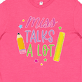 thumbnail image 4 of Inktastic Back to School Miss Talks a Lot Youth T-Shirt, 4 of 5