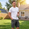 thumbnail image 5 of Resicozy Cargo Shorts for Men 2026 Casual Work Summer Shorts with Pockets Relaxed Fit Gray 4XL, 5 of 9