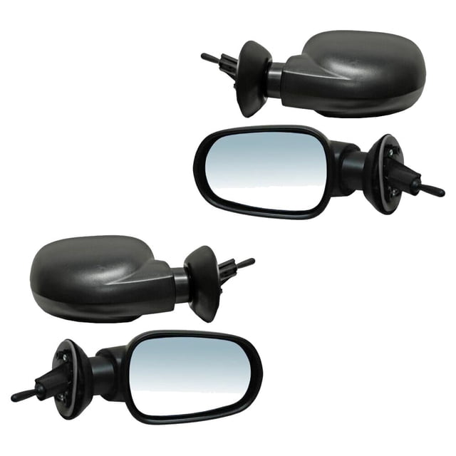 PAR ESPEJOS con base tipo de funcionamiento manual con carcasa - Compatible con Nissan Aprio 2008 - 2010 GEN Genérica .