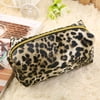 Women Leopard Makeup Cosmetic Bag Case Organizer Toi letry Handbag Purse