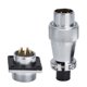 thumbnail image 3 of Conector de aviación, conector de panel macho hembra de metal con clavija de aviación WS20 de 5 pines Conector de aviación elegante y moderno, 3 of 9
