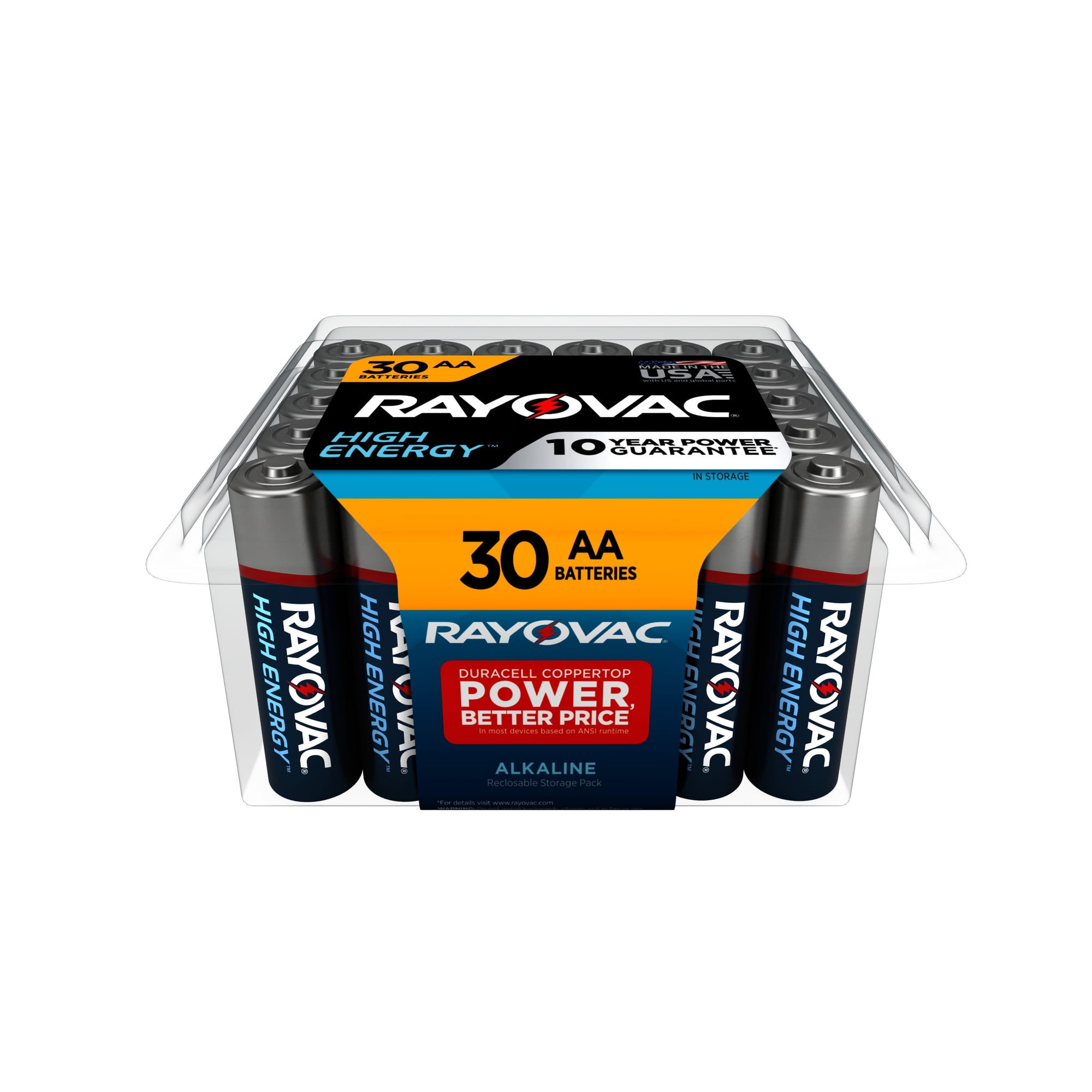 Rayovac Alkaline Battery, AA, 30/Pack