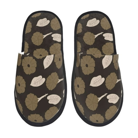 

Slippers for Women floral doodles print Womens Slippers Fuzzy Winter House Shoes Soft Anti-Skid Slippers Indoor and Outdoor