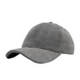thumbnail image 3 of UTSJKR Women's Men's Suede Baseball Cap Faux Suede Leather Classic Adjustable Plain Hat Quality Baseball Cap Sun Hat Gray, 3 of 6