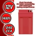thumbnail image 4 of Banshee YTX14-BS Battery for 2000-2006 Honda TRX350 Rancher Battery, 4 YEAR WARRANTY, 4 of 8