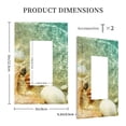 thumbnail image 3 of Fotbe Starfish And Seashell Print Duplex Receptacle Wall Plate, 1-Gang 5.0" x3.0" Wall Outlet Covers, Dual Outlet Faceplates Covers, Color-matched Screws Included-Style U, 3 of 6