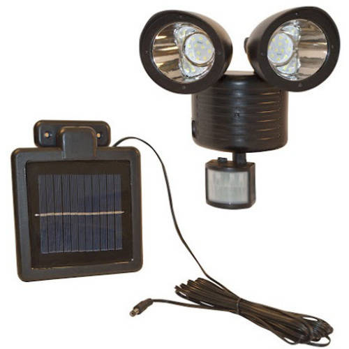 ALEKO SMSL22LED Twin Head 22LED SolarPowered Security Light Motion Sensor Light