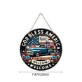 thumbnail image 3 of Independence Day America Wooden Hanging Decoration Patriotic Round Wall Decor For Home And Porch Festival Celebration Hanging Board Decoration, 3 of 6