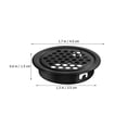 thumbnail image 4 of OFFIGAM 24Pcs Stainless Steel Soffit Vents Round Cabinet Ventilation Mesh Covers for Furniture, 4 of 7