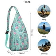 thumbnail image 3 of Waterproof Flamingo Hiking Sling Backpack for Women – Cute Tropical Bird Crossbody Chest Bag with Adjustable Strap, Hawaiian Floral Travel Backpack for Beach, Outdoor & Everyday Use, 3 of 4