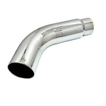 Exhaust Diesel Elbow Tip 5.00 Inlet 6.00 X 23.00"WELBOW60023-500-HP-RS-SS Polished Rolled Edge 304 Stainless Wesdon Exhaust Elbow