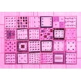 thumbnail image 1 of Ahgly Company Indoor Rectangle Abstract Pink Contemporary Area Rugs, 2' x 3', 1 of 4