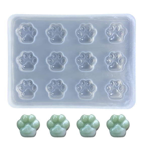 Paw Shaped Candy Molds Paw Resin Mold Jewelry Crystal Epoxy Mold Cute Keychain Pendant Clay Mold DIY Crafts Tool