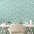 thumbnail image 3 of Ambesonne Geometric Peel & Stick Wallpaper for Home, Halftone Rhombus Motif, 13"x72", Pale Seafoam White, 3 of 6