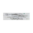 thumbnail image 1 of LifeSong Milestones Inspirational Modern Wooden Wall Hanging Plaque 10x40 - May Your Troubles, 1 of 8