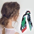 thumbnail image 2 of Unique Bargains 1 Pc Stylish Printed Banana Leaf Hair Elastics Hair Ties Black, 2 of 5