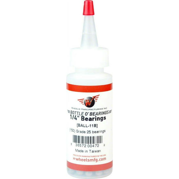 Wheels Manufacturing Grade 25 1/4" Loose Replacement Ball Bearing Bottle of 150