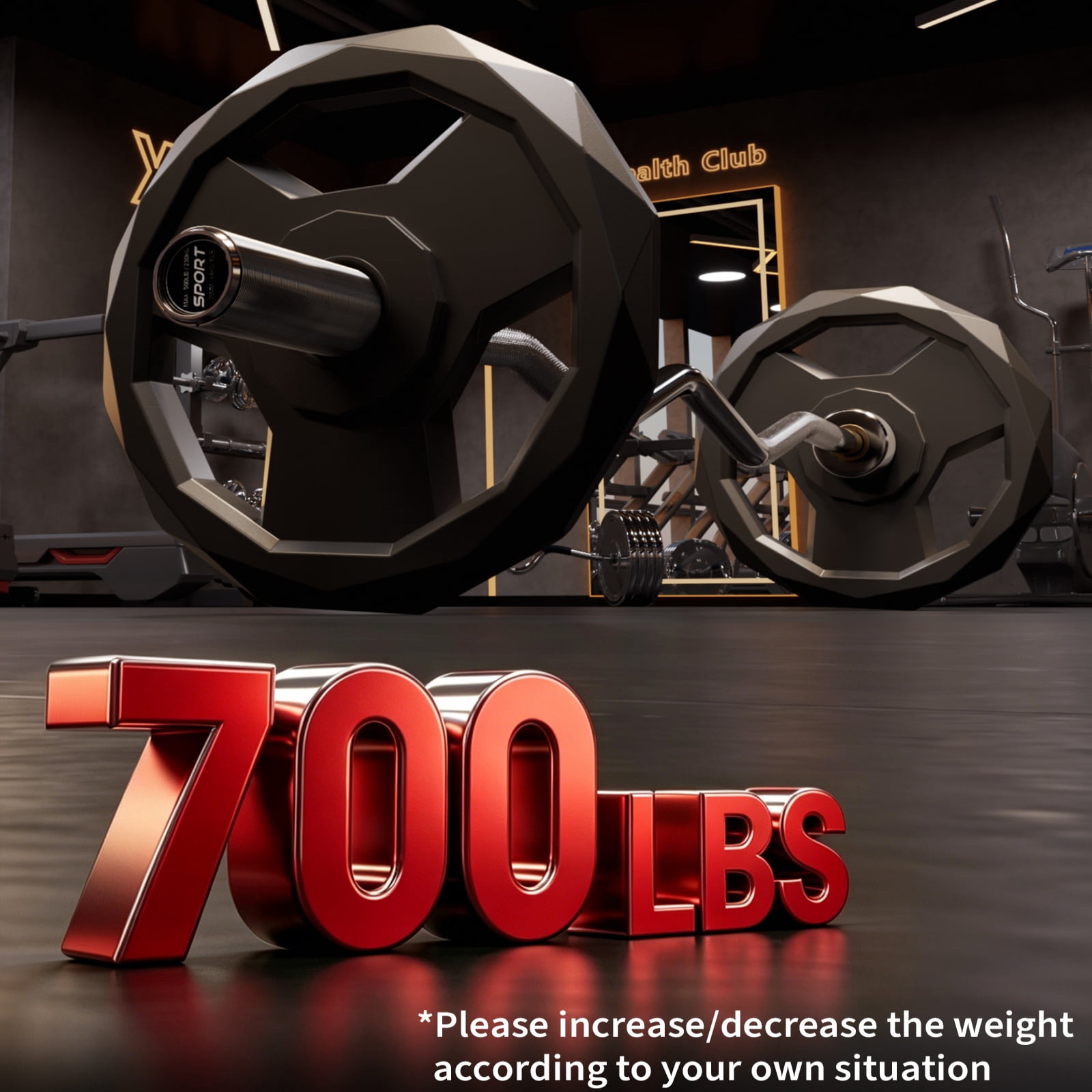 JoanKaren EZ Curl Bar 700 lb Capacity for 2 Inch Weight Plates 47 Inch 1 Pack,Silver