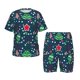 thumbnail image 1 of Fotbe Christmas Pijama Estampada de 2 Piezas para Niños – Ropa de Dormir de Manga Corta Cómoda para Niños y Niñas, Camiseta y Shorts de Algodón-Small, 1 of 6