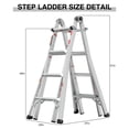thumbnail image 4 of Multi-Position Ladder, Folding A-Frame Extension Ladder with Hinge Locks, Adjustable Ladder for Home and Garage, Indoor Outdoor Use, 250 lbs Capacity, 4 of 9