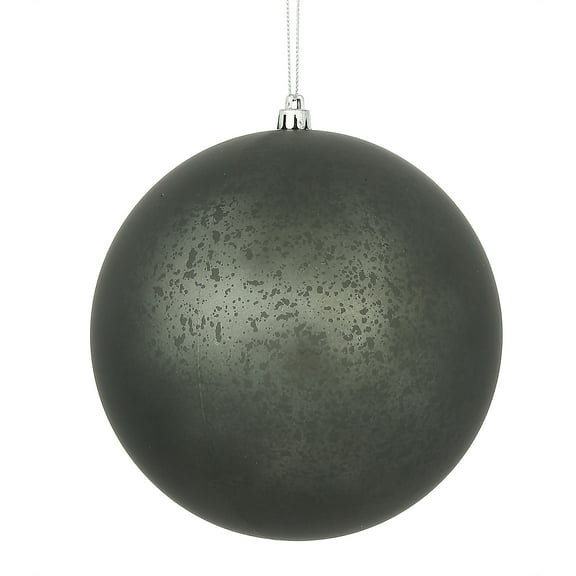 Vickerman 4" Pewter Matte Mercury Ball Ornament, 6 per Bag.
