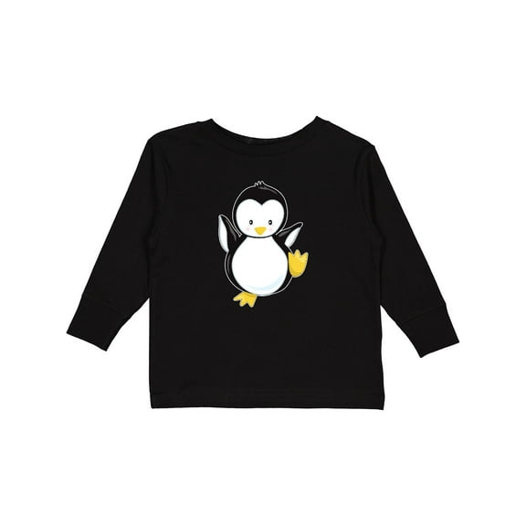 Inktastic Penguin Boys or Girls Long Sleeve Toddler T-Shirt