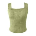 thumbnail image 4 of Women's Ribbed Tank Tops Knit Square Neck Sleeveless Shirts Summer Casual Basic Tanks, 4 of 5