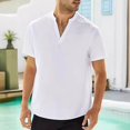 thumbnail image 5 of Men's Short Sleeve Shirts Lapel Button Down Print Beach Shirts Lapel Tops Plus Size Funny Beach Shirts Button Down Lapel Shirts, 5 of 6