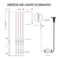 thumbnail image 2 of LUXMO Rain Drop Lights, LED Meteor Shower Lights 10 Tubes 120 Leds, Icicle Snow Falling Lights for Xmas Halloween Party Holiday Garden Tree Christmas Thanksgiving Decoration Outdoor, 2 of 10