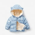 thumbnail image 2 of Odeerbi Baby Boys Girls Coats Outerwear Jackets Toddler Cute Fashion Pattern Plush Winter Keep Warm Hooded Zipper Jacket, 2 of 8