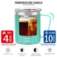 thumbnail image 4 of Taza de café WETOWETO de acero inoxidable con aislamiento al vacío de 400 ml, 4 of 6
